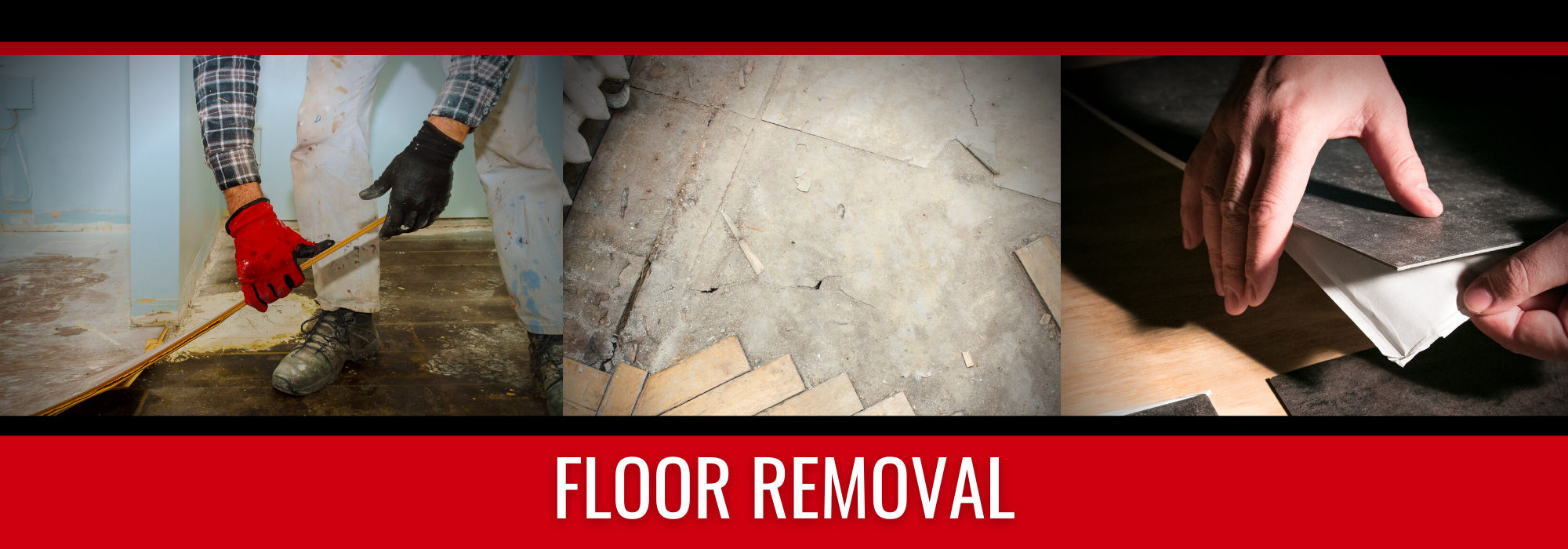 floor removal collage